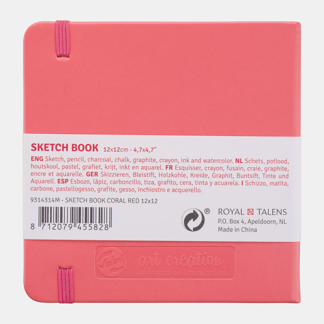 Talens Art Creation Schetsboek Koraalrood 12 x 12 cm 140 g 80 Vellen - Afbeelding 1