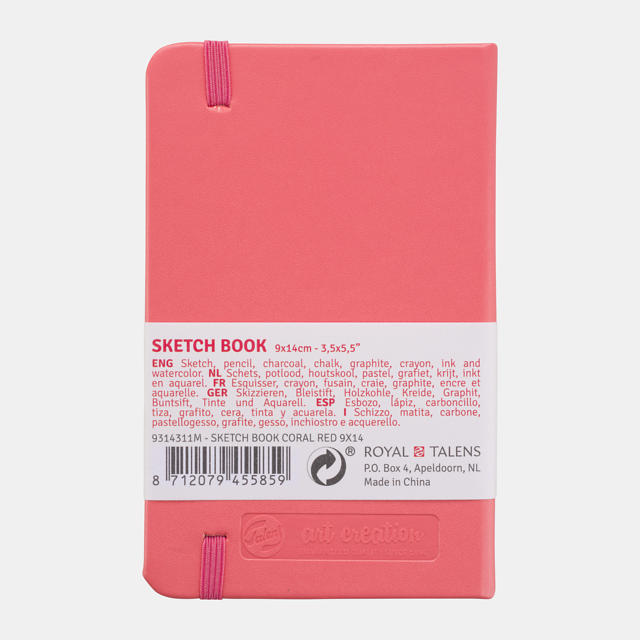 Talens Art Creation Schetsboek Koraalrood 9 x 14 cm 140 g 80 Vellen - Afbeelding 1