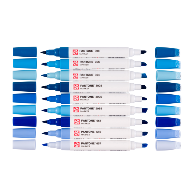 Talens | Pantone marker set x9 Blue - Afbeelding 2