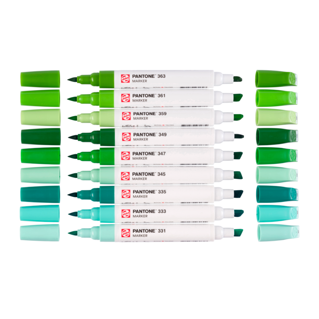 Talens | Pantone marker set x9 Green - Afbeelding 2