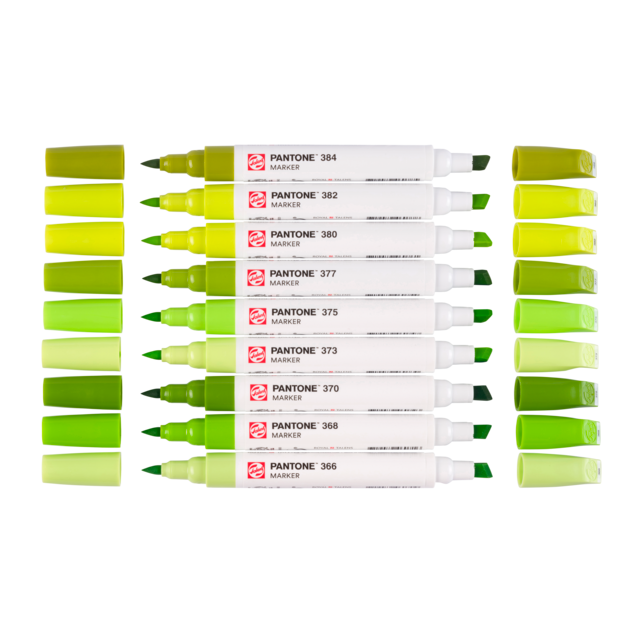 Talens | Pantone marker set x9 Green Yellow - Afbeelding 2