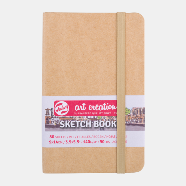 Talens Art Creation Schetsboek Kraftpapier Omslag 9 x 14 cm 140 g 80 Vellen