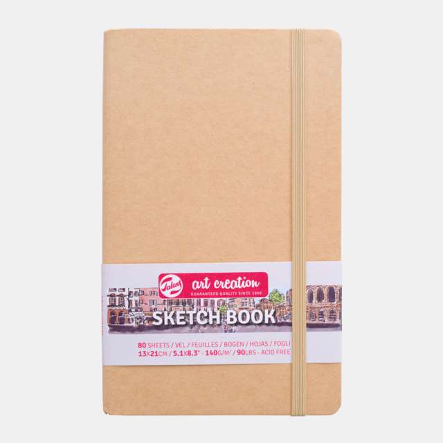 Talens Art Creation Schetsboek Kraftpapier Omslag 13 x 21 cm 140 g 80 Vellen