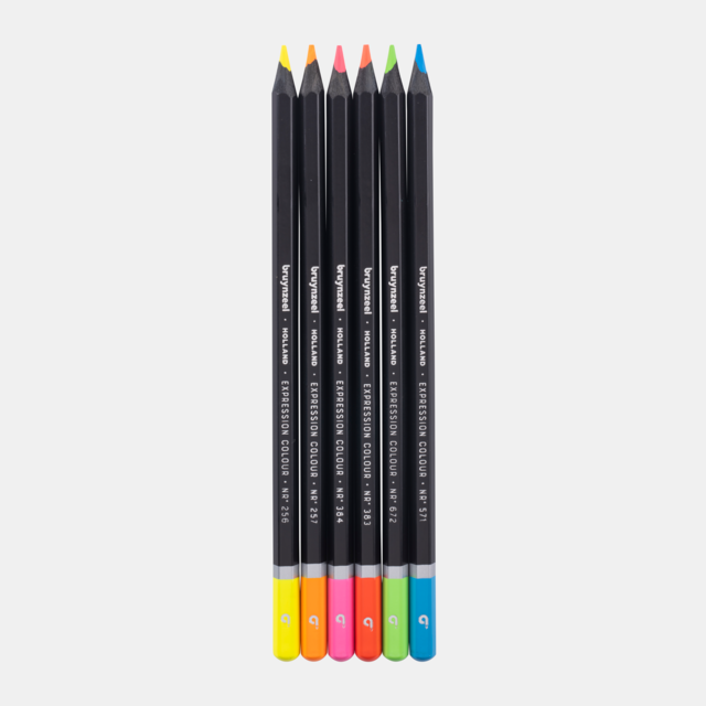 Bruynzeel Expression Kleurpotloden neontinten blik 6 - Afbeelding 1
