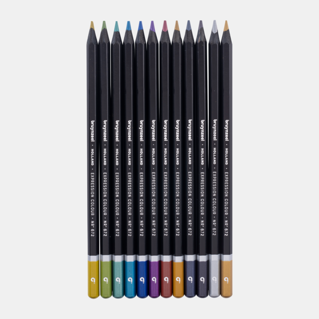 Bruynzeel Expression Kleurpotloden metallic tinten blik 12 - Afbeelding 1