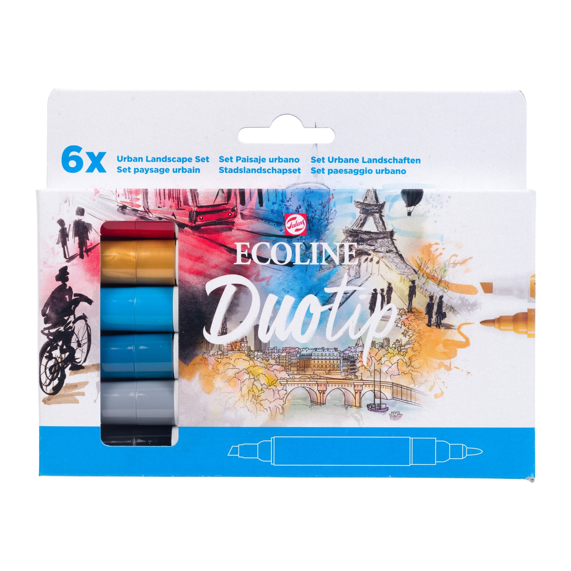 Duotip Ecoline markers urban landscape set | 6 kleuren - Afbeelding 3