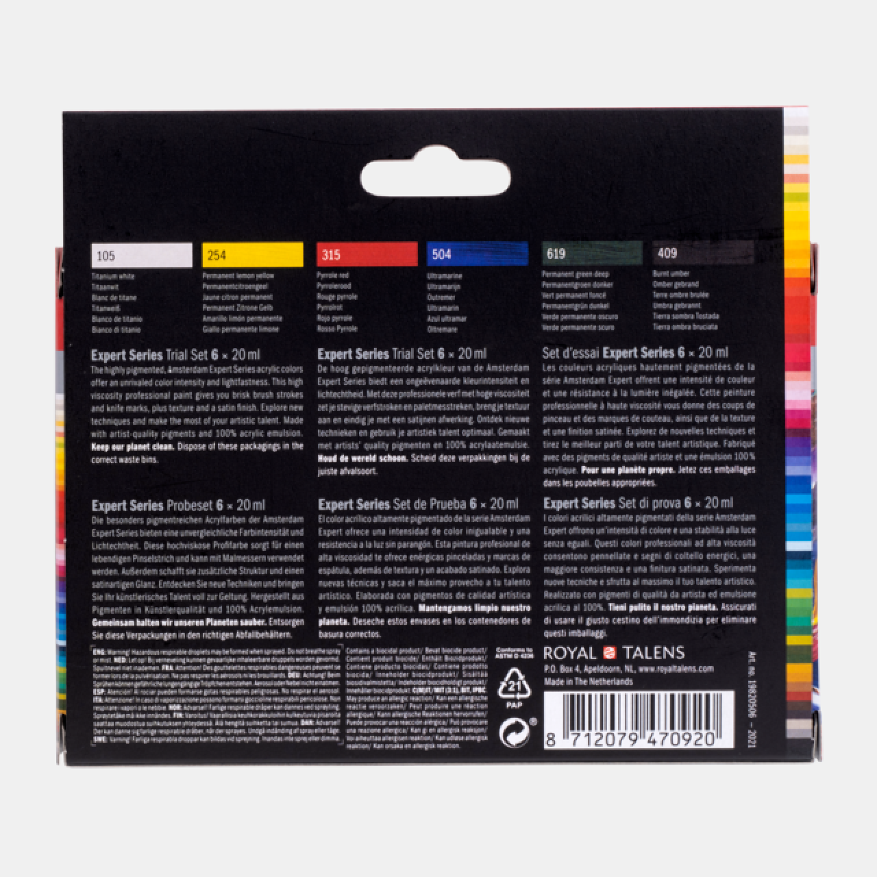 Amsterdam Expert Series Acrylverf Proefset 6 x 20 ml - Afbeelding 2