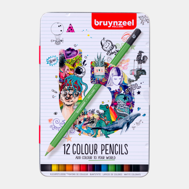 Bruynzeel Kleurpotloden In Blik 12st. 