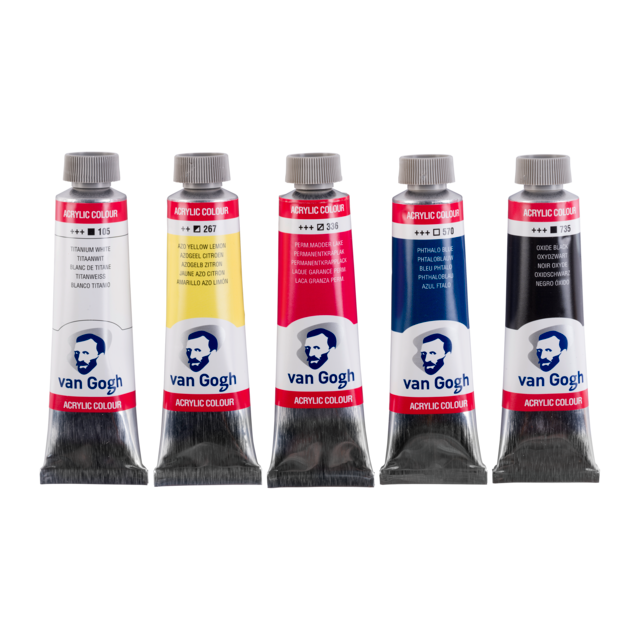 Van Gogh Acrylverf Primary Mixing Set 5x40ml - Afbeelding 1