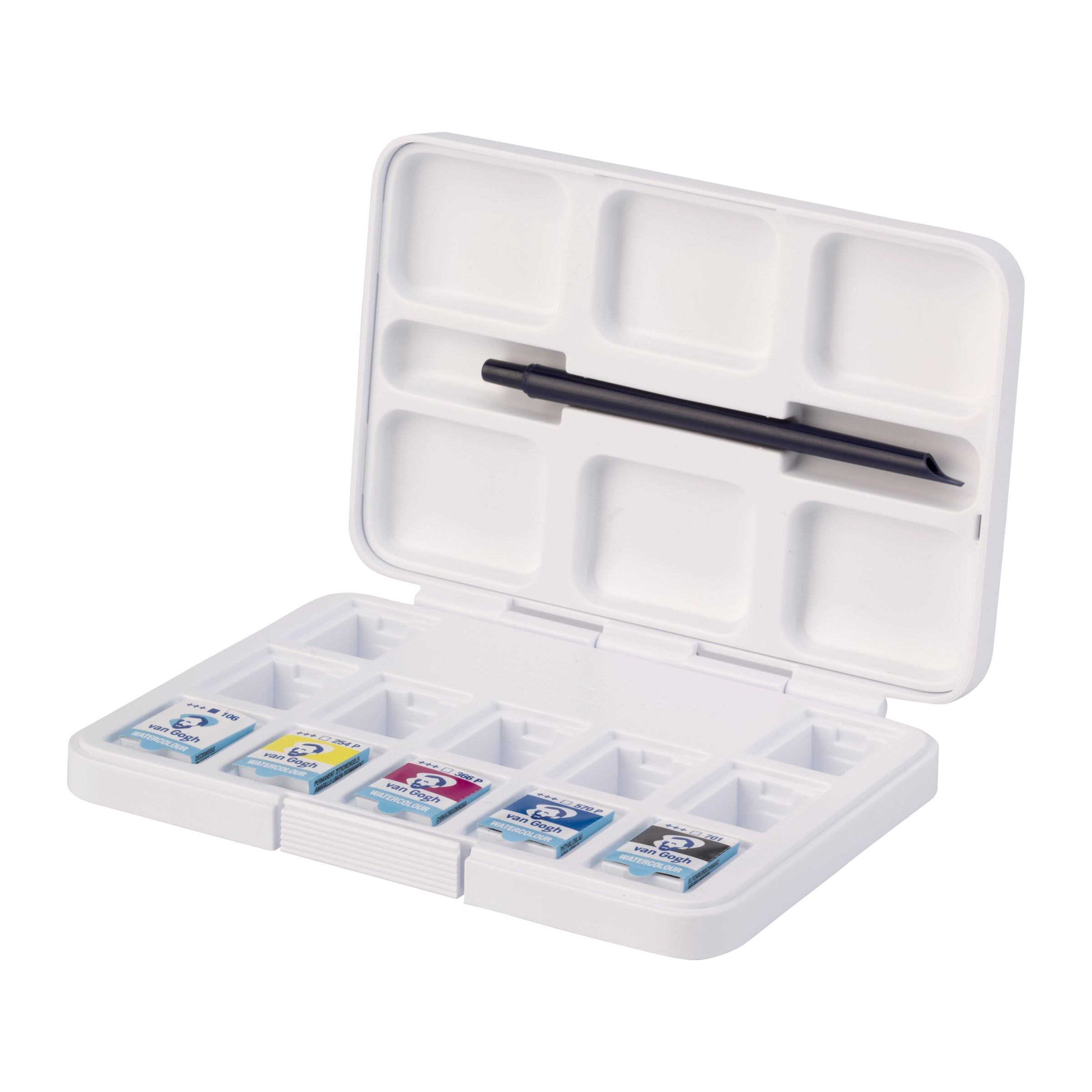 Van Gogh Aquarelverf pocket box primaire mengset | 5 halve napjes + 7 lege plekken - Afbeelding 1