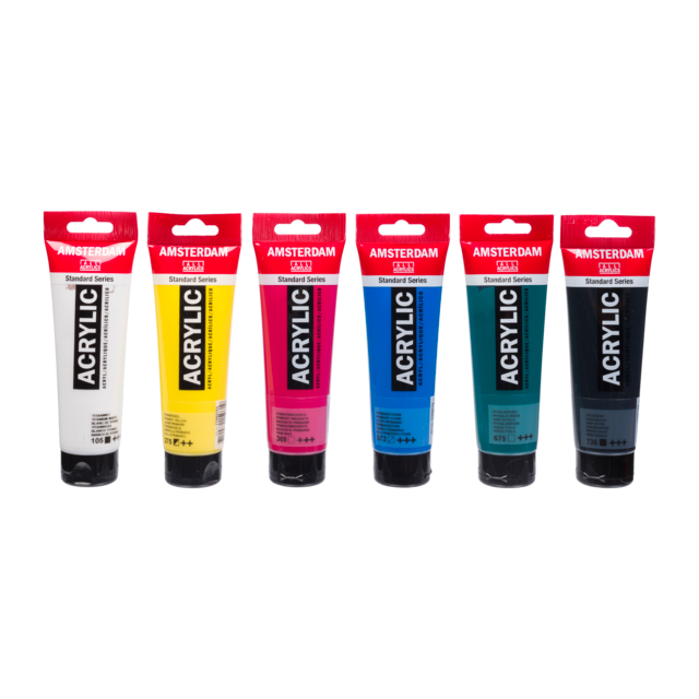 AMSTERDAM Standard Series  Classroom acrylverf educatie set | 6 x 120 ml - Afbeelding 1