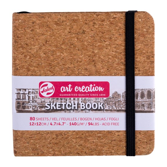 Art Creation Schetsboek Kurk | 12 x 12 cm, 140 g, 80 vellen