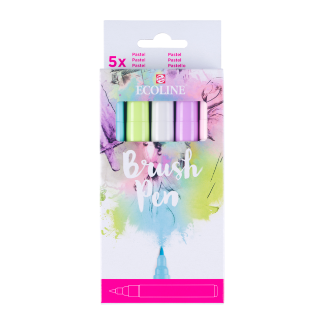 Ecoline Brushpen Set Pastel 5st.