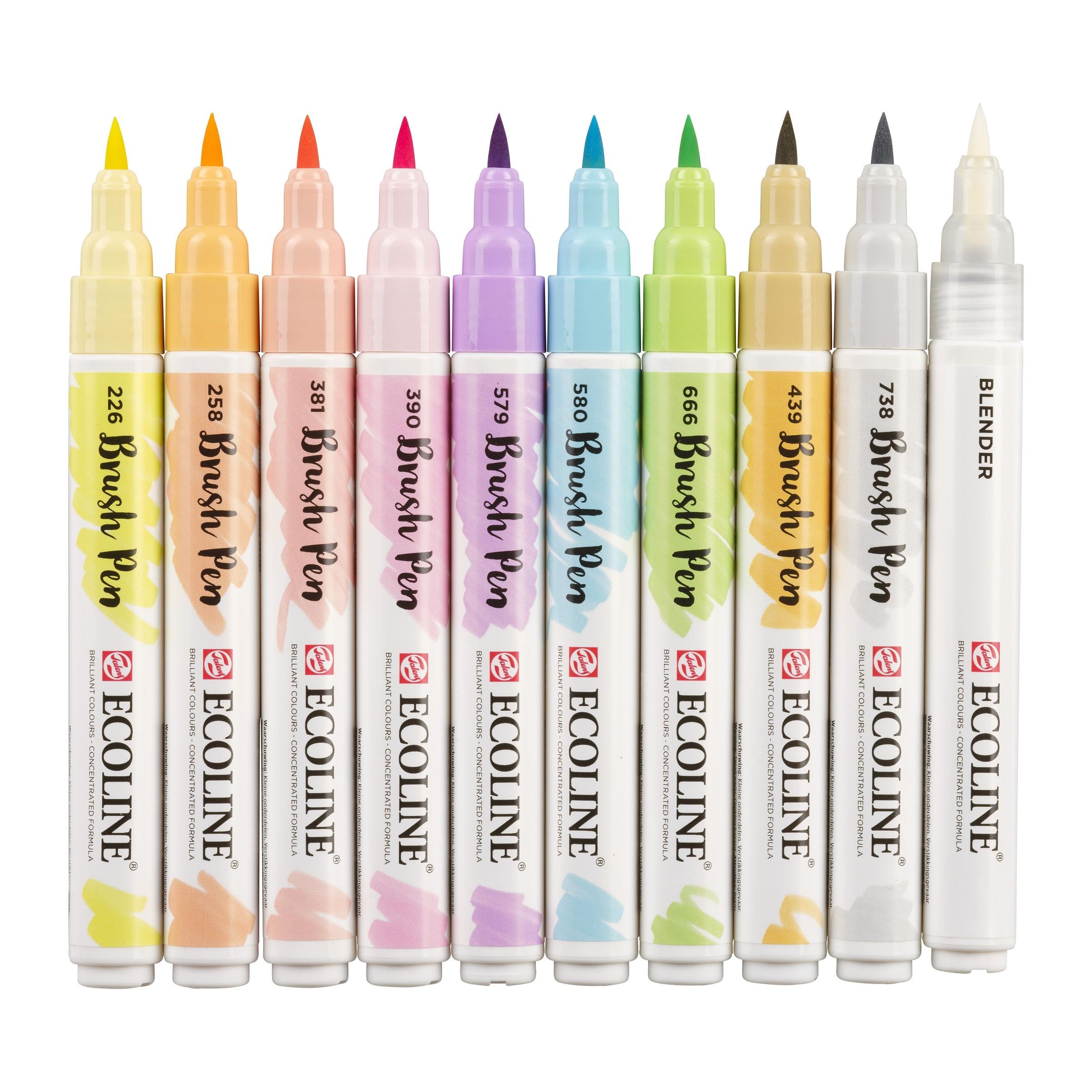 Ecoline Brush Pen set Pastel | 10 kleuren - Afbeelding 2
