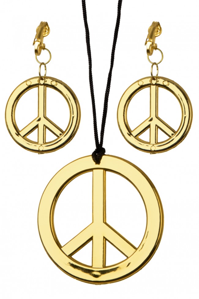 Hippiesetje Peace goud