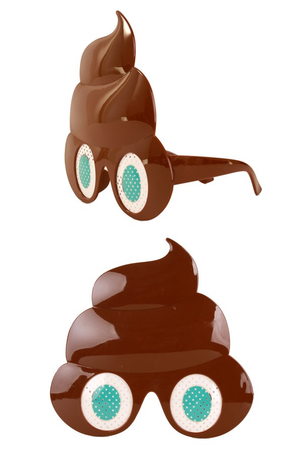 Bril poep emoticon