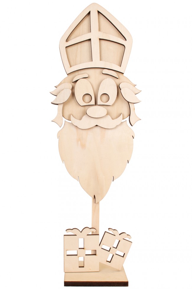 Sinterklaas hoofd hout