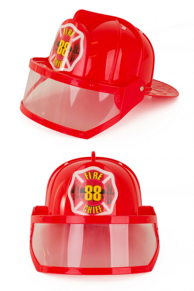 Brandweerhelm rood + vizier