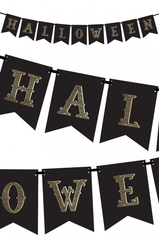 Banner Letterslinger Halloween Papier 175 cm