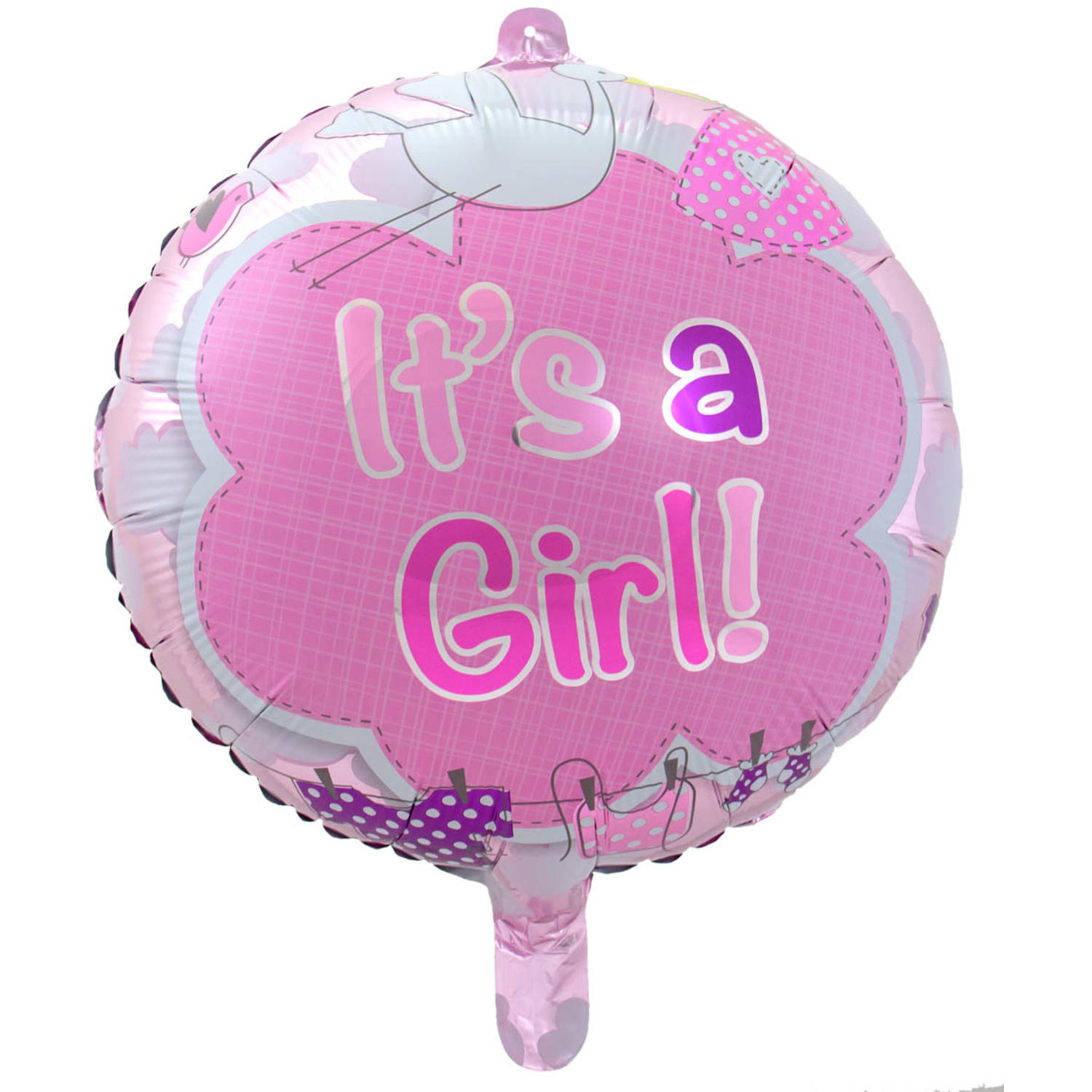 Folie Heliumballon ’It's A Girl’ (Ø45cm)