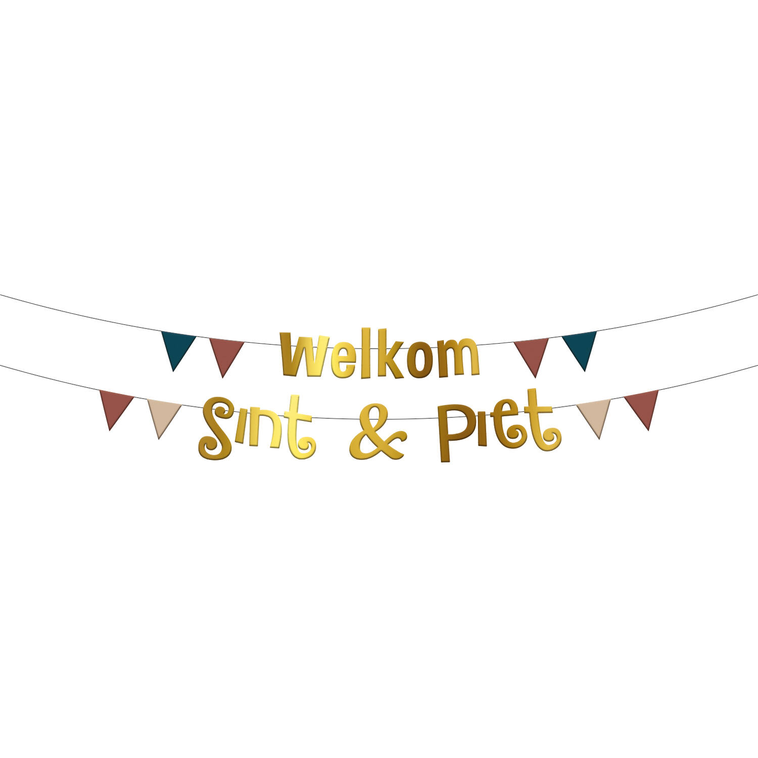 Letterslingers 'Welkom Sint & Piet' - 2 stuks