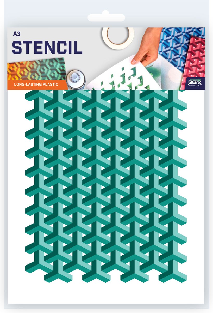 A3 3D Stencil Sjabloon Patroon Visnet