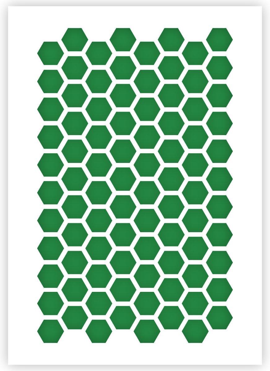A4 Stencil Sjabloon Hexagons - Afbeelding 2