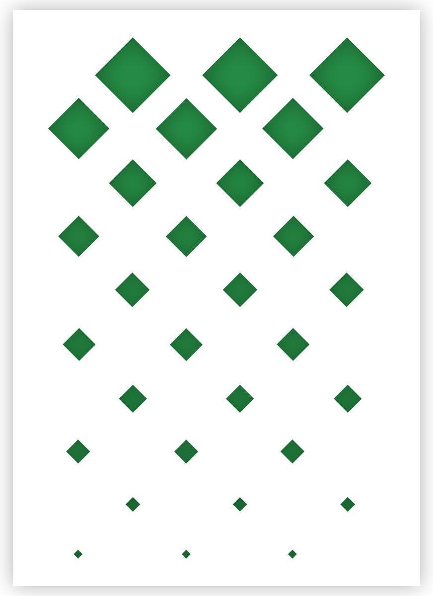 A4 Stencil Sjabloon Diamanten - Afbeelding 2