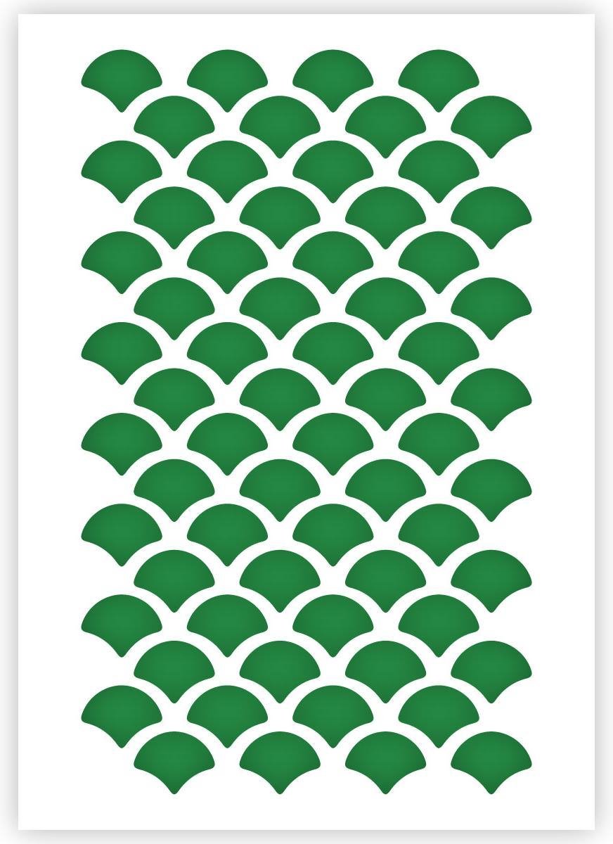 A4 Stencil Sjabloon Schubben - Afbeelding 2