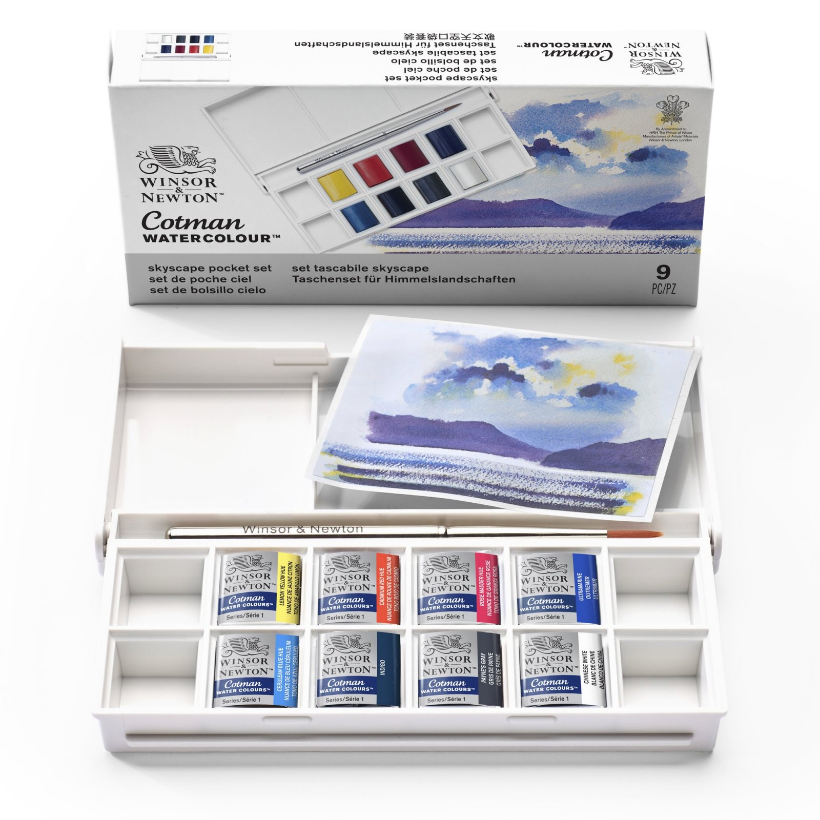 Winsor & Newton Cotman Aquarelverf Set 9 napjes. 