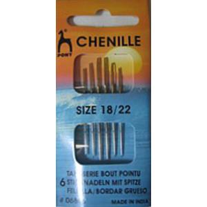 Pony 06856 Chenille borduurnaalden met punt 18/22 -