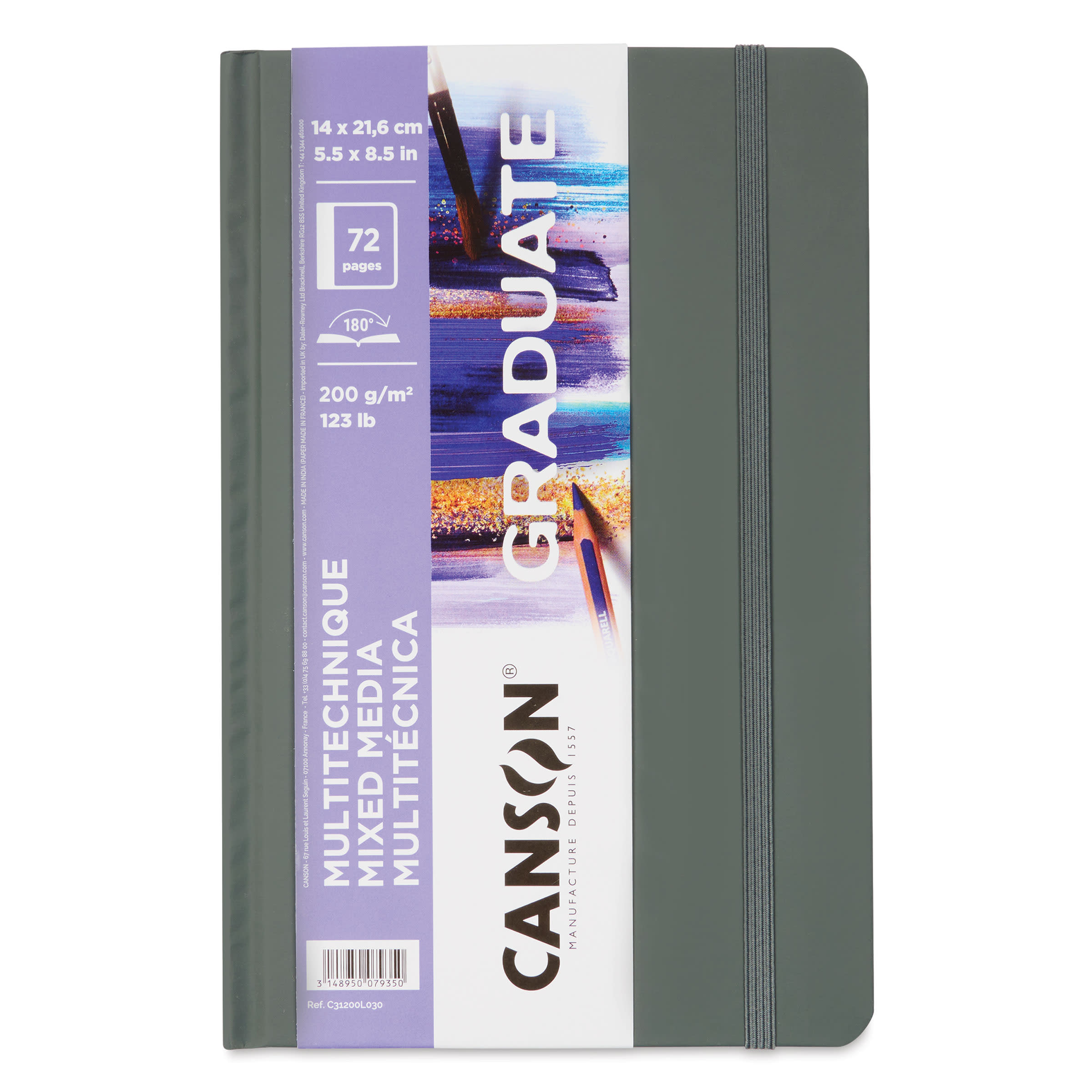 Canson Graduate Mixed Media Tekenboek / Dummy A5 72 pagina's 200gr. Wit Papier
