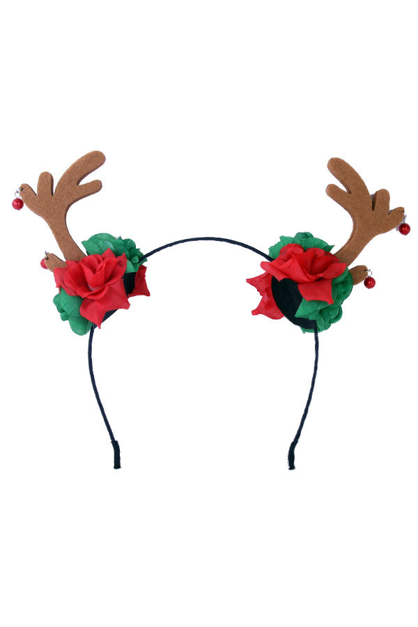 Diadeem Rendier Met Bloemen acc12