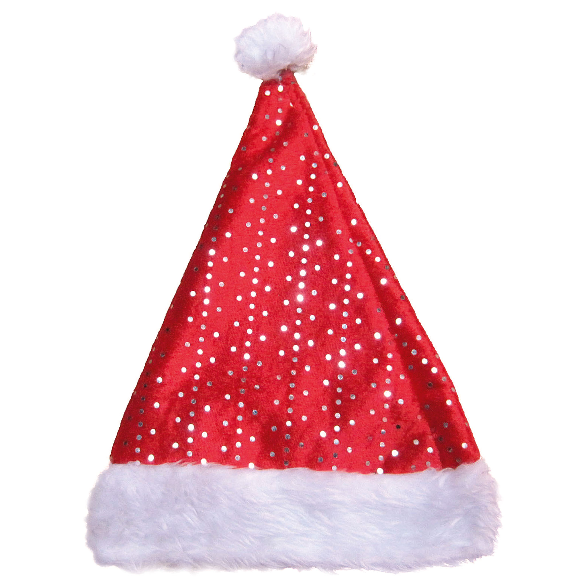 Kerstmuts Glitter Confetti Zilver acc12