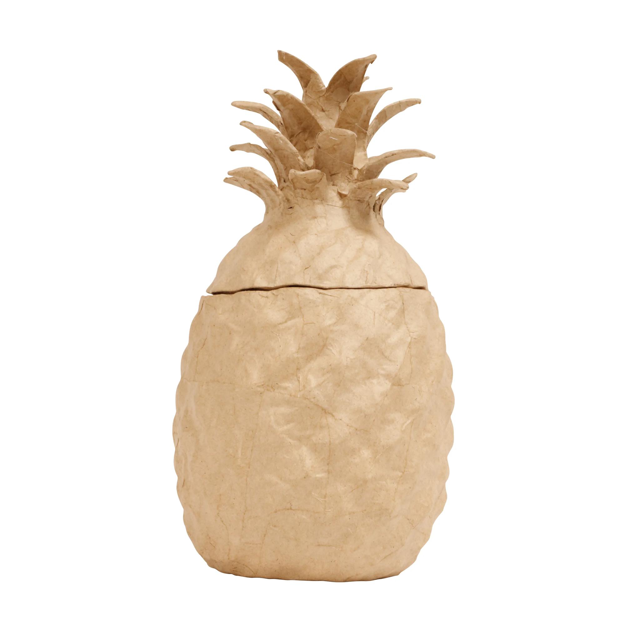 Decopatch Papiermaché Doos Ananas - Kraft +/- 27cm