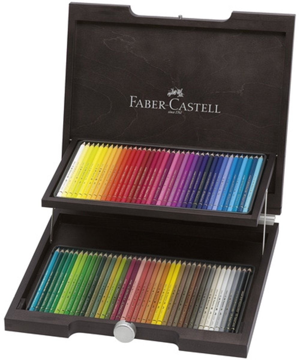 Kleurpotlood Faber-Castell Polychromos houten koffer 72 stuks