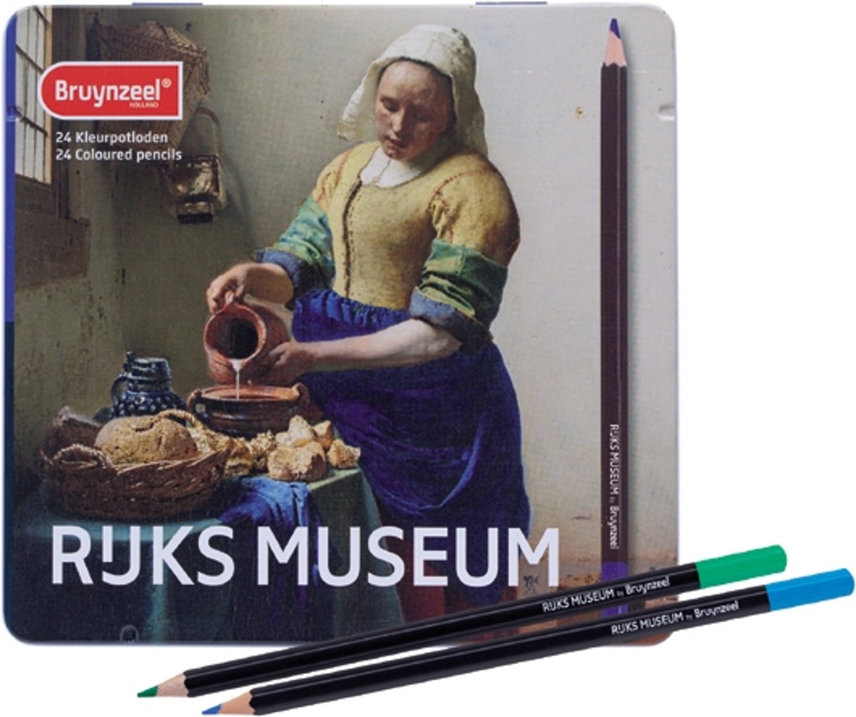 Box 24 kleurpotloden ''het Melkmeisje'' Rijksmuseum