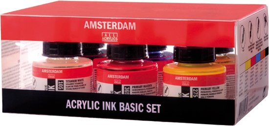 Amsterdam Acryl Inkt Set 6 X 30 ml