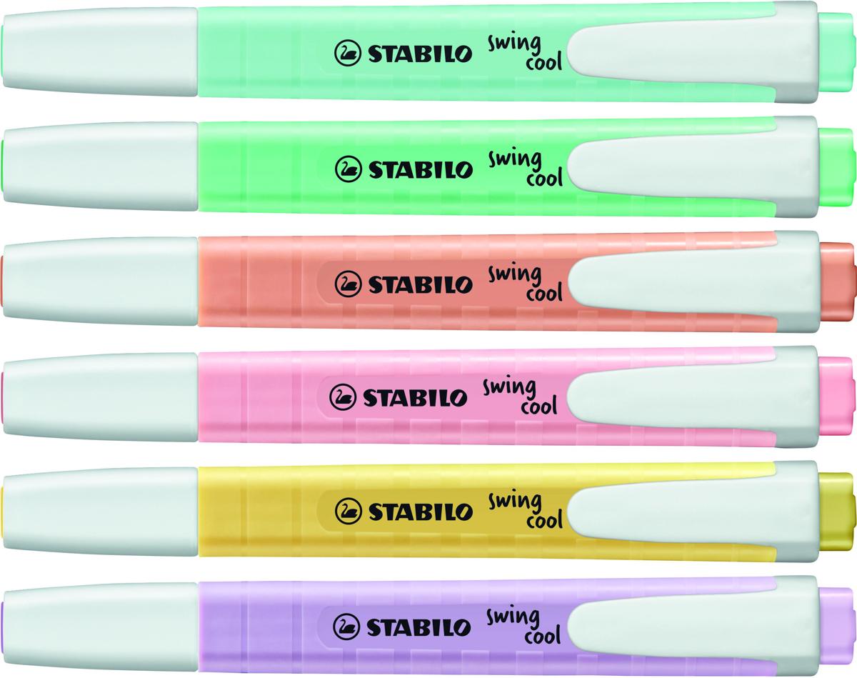 Stabilo textmarker set 6st. 1mm/4mm - Afbeelding 2