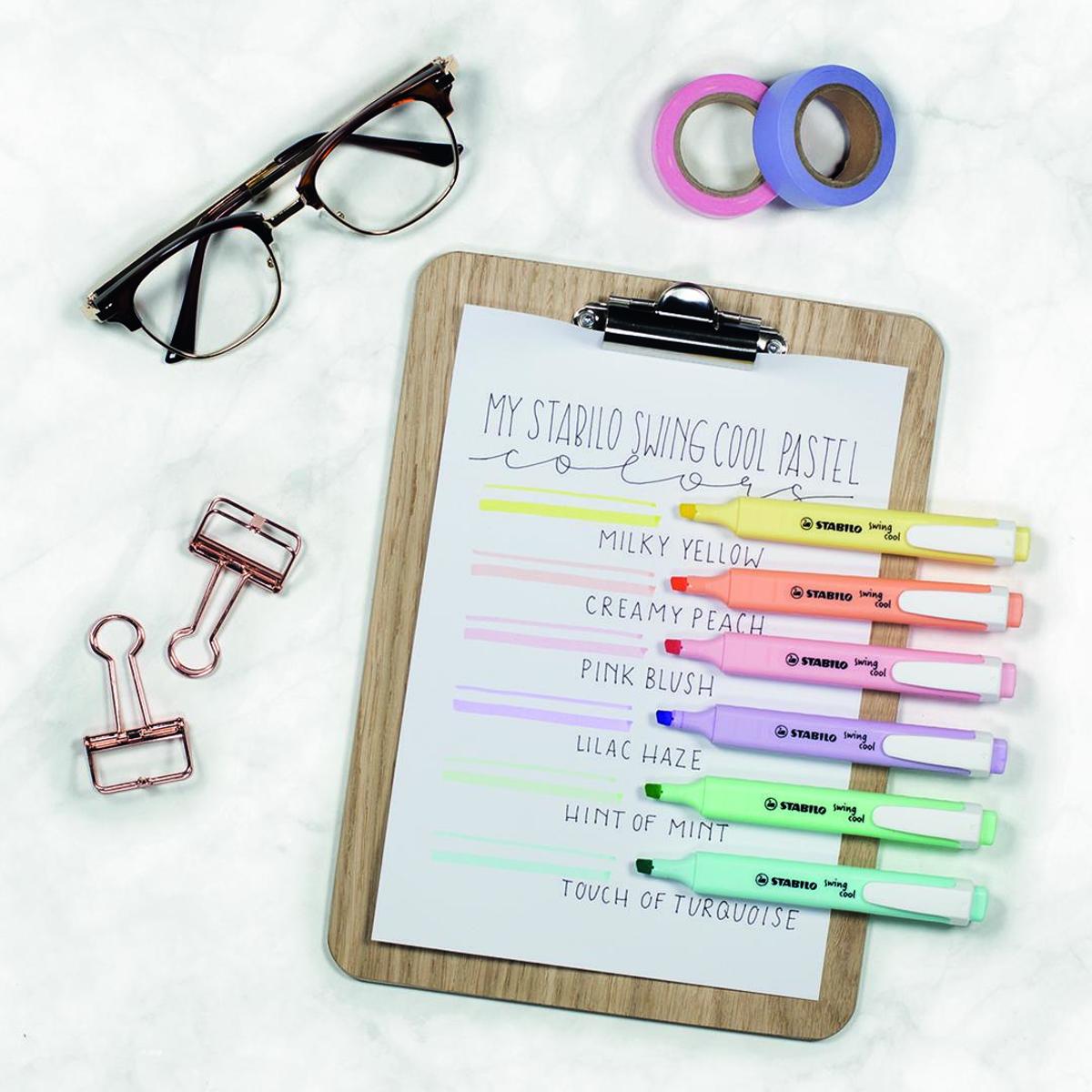 Stabilo textmarker set 6st. 1mm/4mm - Afbeelding 3