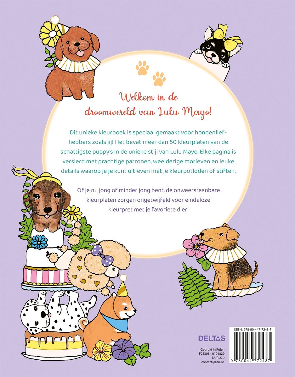 Schattige Puppy's Kleurboek - Lulu Mayo - Afbeelding 1