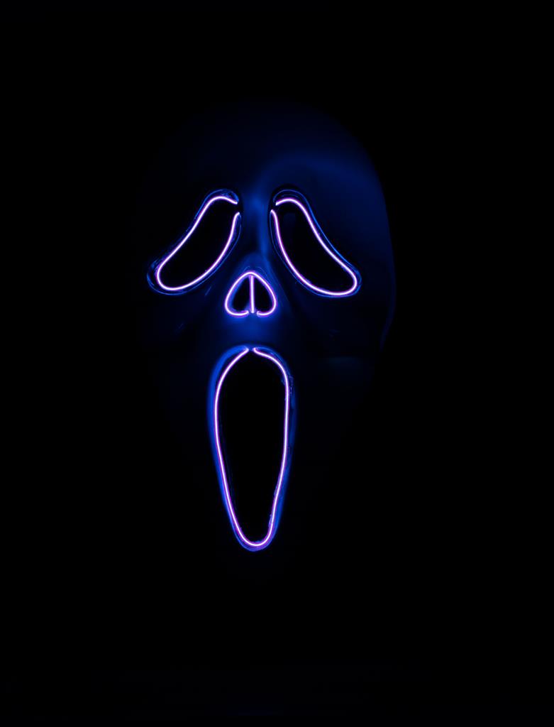 Masker Scream met Verlichting - Afbeelding 2