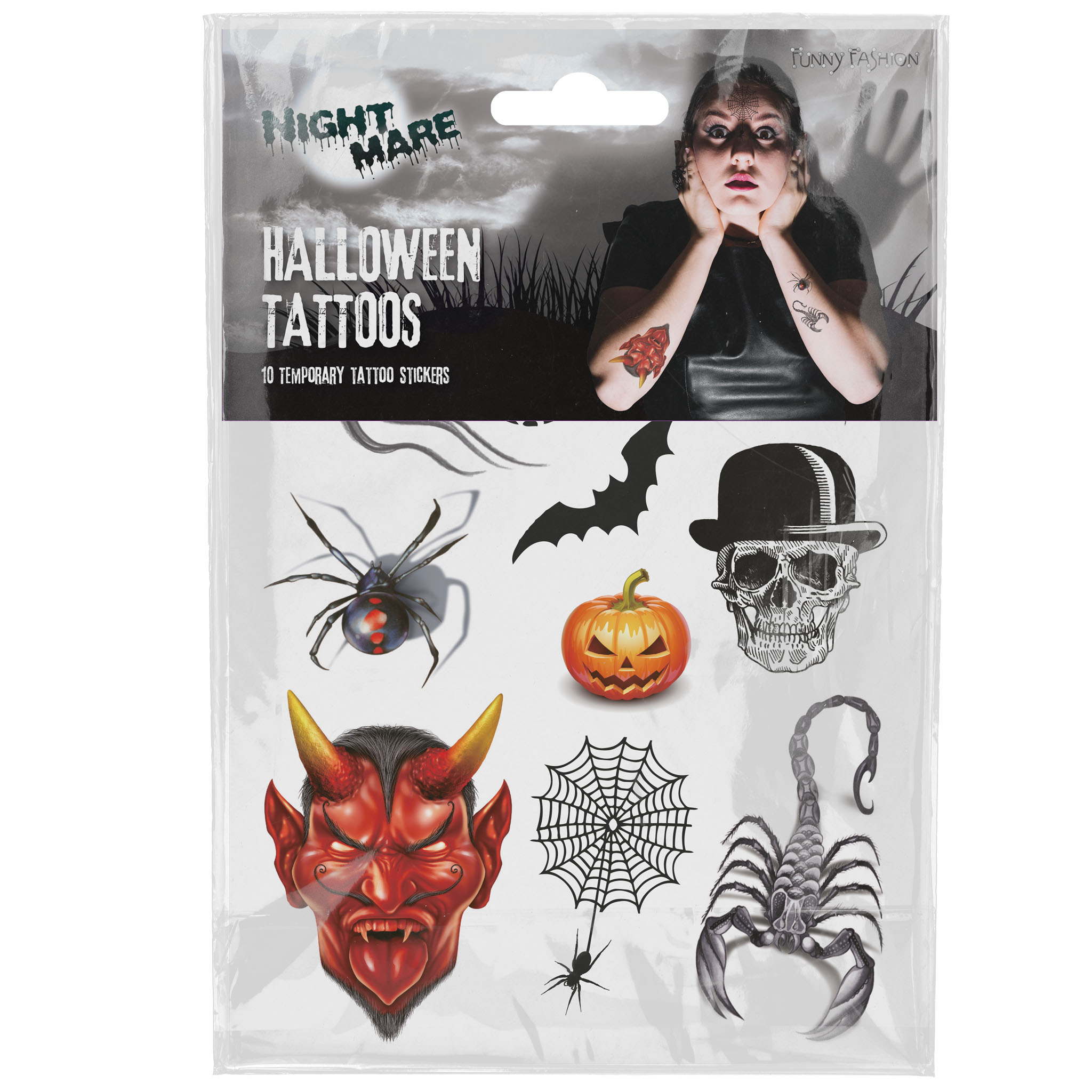 Tattoos Halloween 10st. - Afbeelding 3