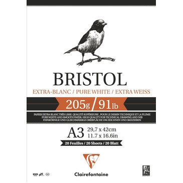 Blocs Bristol A3, 205 Grams