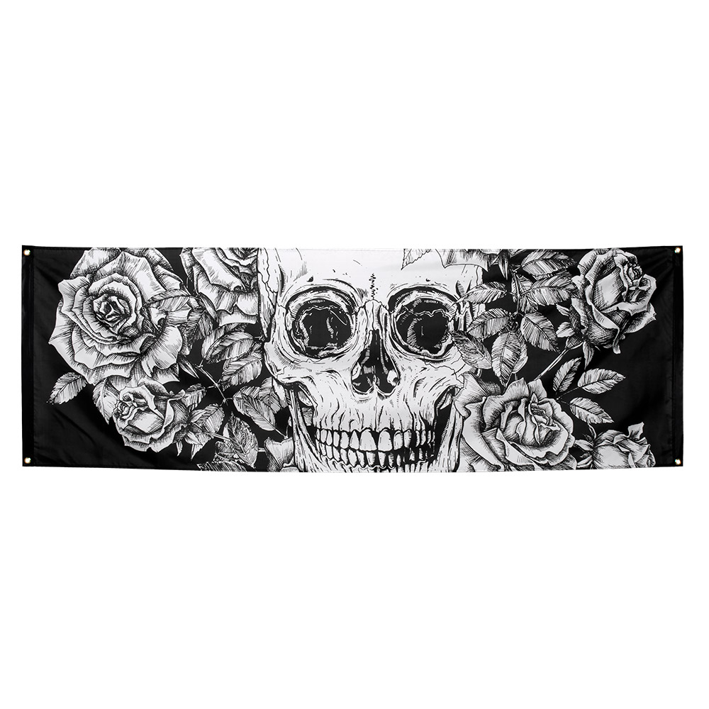 Polyester banner/vlag Day of the dead (74 x 220 cm)