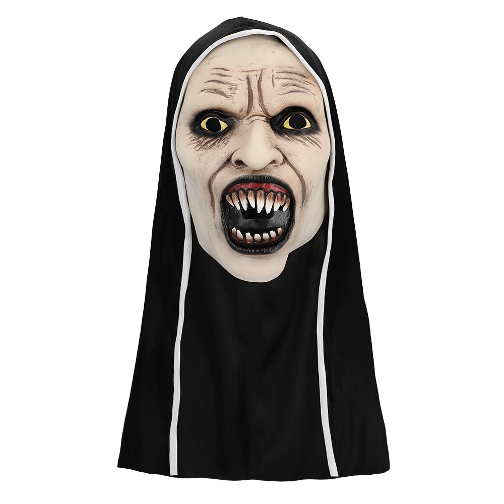 Latex gezichtsmasker Screaming nun Valak - Afbeelding 2