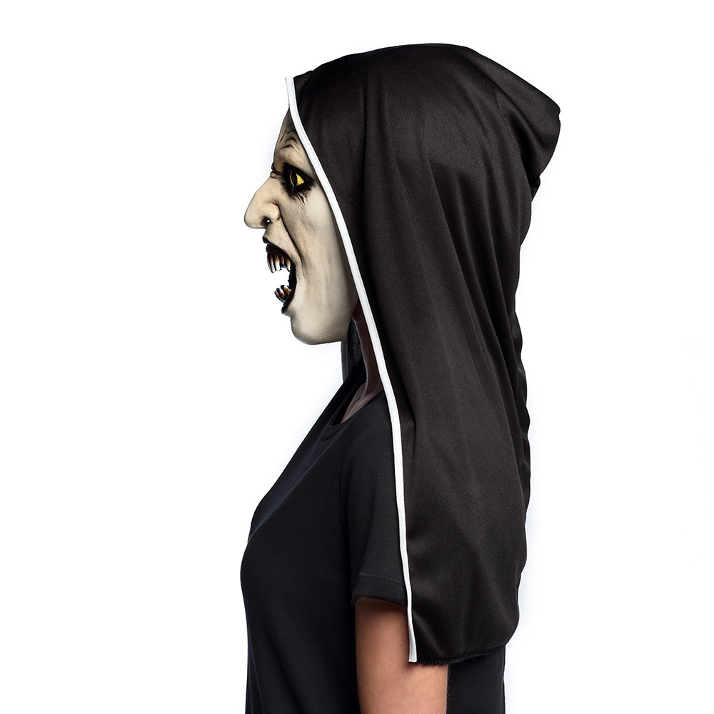 Latex gezichtsmasker Screaming nun Valak - Afbeelding 3