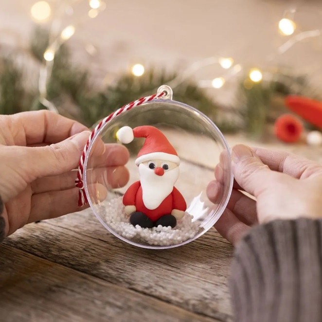 Mini Hobbyset Boetseren, Kerstman, rood/wit, 1 doos - Afbeelding 2