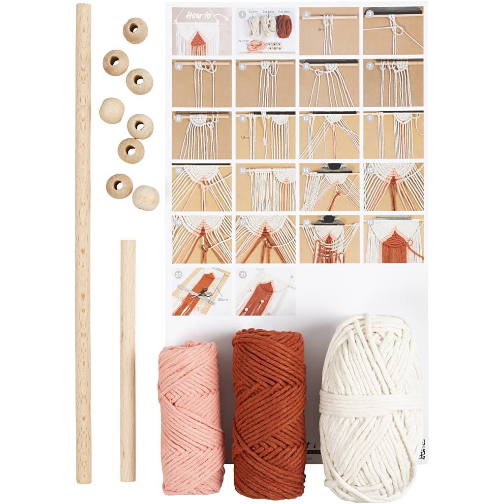 Hobbyset Macramé, Wanddecoratie, 1 doos - Afbeelding 2