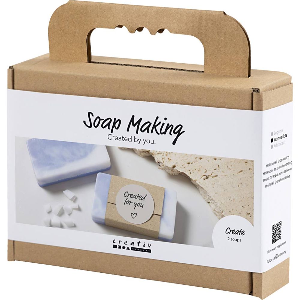 Mini Hobbyset Zeep Maken, vierkant, 2 zepen. - Afbeelding 3